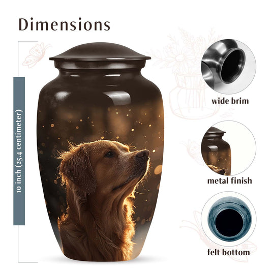 Golden Retriever Dog Pet Cremation Urn - Dog Memorial Urn