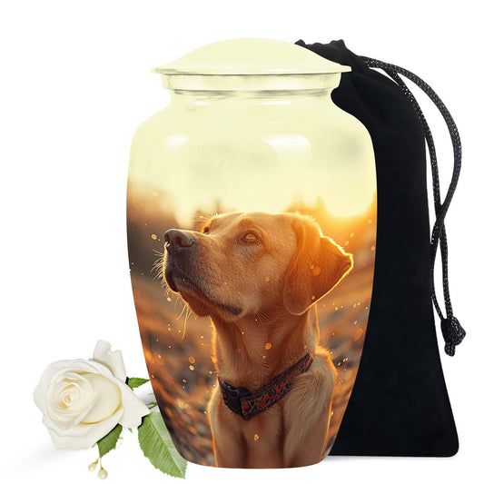 Golden Labrador Dog Pet Cremation Urn - Personalized Pet Urns