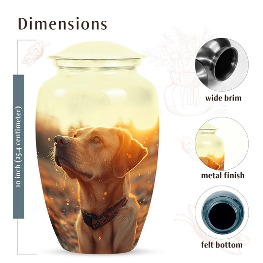 Golden Labrador Dog Pet Cremation Urn - Personalized Pet Urns