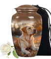 Golden Labrador Mini Cremation Urn For Dog Ashes - Personalized Pet Urns