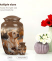 Golden Labrador Mini Cremation Urn For Dog Ashes - Personalized Pet Urns