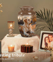 Golden Labrador Mini Cremation Urn For Dog Ashes - Personalized Pet Urns