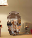 Golden Labrador Mini Cremation Urn For Dog Ashes - Personalized Pet Urns