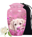 Pink Meadow Labrador Dog Pet Cremation Urn For Ashes