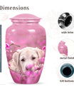 Pink Meadow Labrador Dog Pet Cremation Urn For Ashes