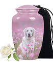 Pink Meadow Dog Pet Cremation Urn For Ashes - Personalized Pet Urns