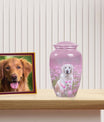 Pink Meadow Dog Pet Cremation Urn For Ashes - Personalized Pet Urns