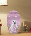 Pink Meadow Dog Pet Cremation Urn For Ashes - Personalized Pet Urns
