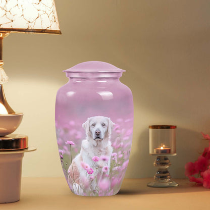 Pink Personalized Dog Cremation Urn for Pet Ashes - 6-inch, 40 cu in - Yatskia