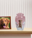 Labrador Pet Urn for Dog Ashes – Beautiful Pink Crystal Tribute Urn