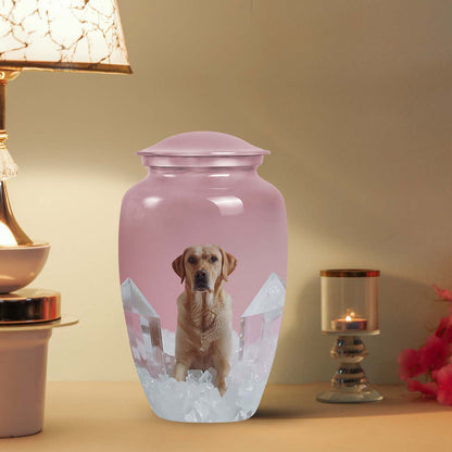 Pink Personalized Dog Cremation Urn for Pet Ashes - Yatskia