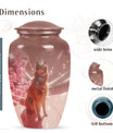 Dog Cremation Urn for Ashes – Pet Memorial Urn with Cherry Blossom Design