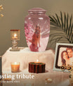 Dog Cremation Urn for Ashes – Pet Memorial Urn with Cherry Blossom Design