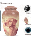 Labrador Pet Dog Memorial Urn for Pet Ashes - Unique Dog Urn Pink Theme