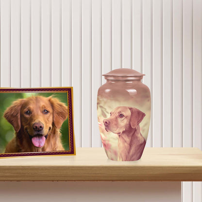 Pink Personalized Dog Memorial Urn for Pet Ashes - Yatskia
