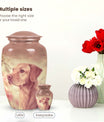 Labrador Pet Dog Memorial Urn for Pet Ashes - Unique Dog Urn Pink Theme