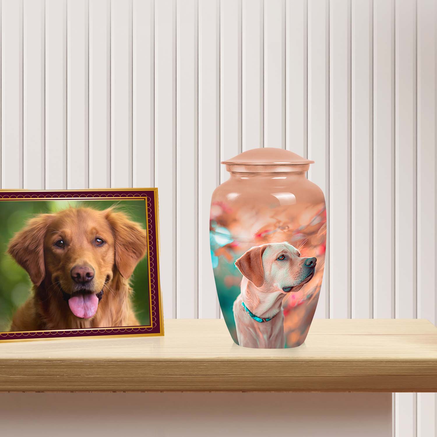 Labrador Dog Cremation Urn for Ashes - Handcrafted Pet Memorial Urn