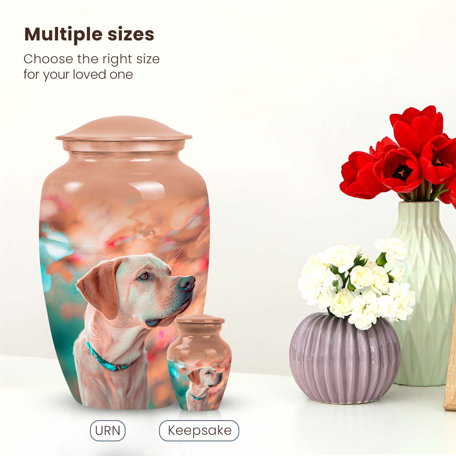 Labrador Dog Cremation Urn for Ashes - Handcrafted Pet Memorial Urn