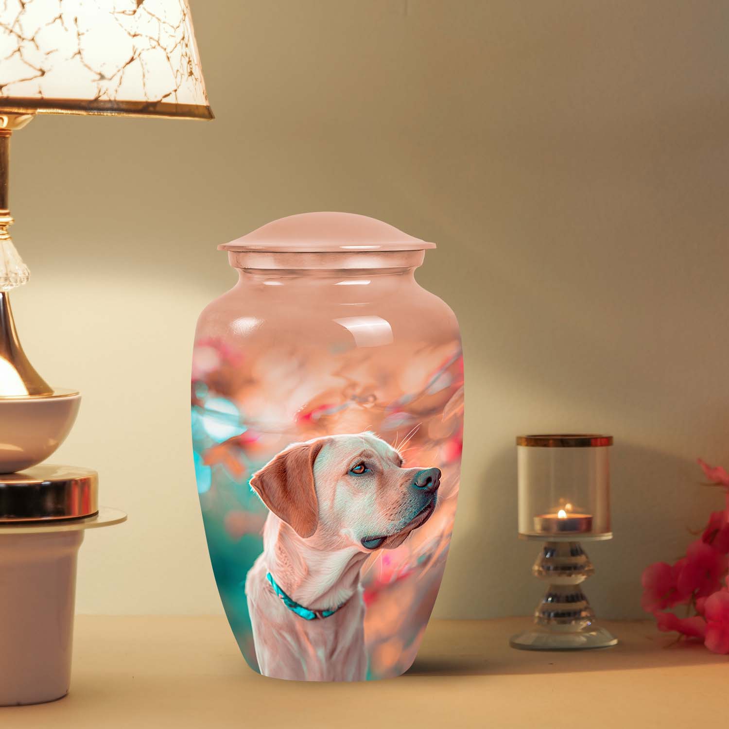 Labrador Dog Cremation Urn for Ashes - Handcrafted Pet Memorial Urn