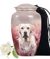 Labrador Dog Funeral Urn for Ashes - Unique Dog Urn Light Pink Theme