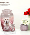Labrador Dog Funeral Urn for Ashes - Unique Dog Urn Light Pink Theme