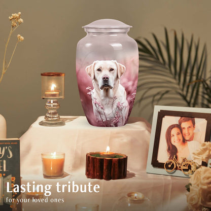 Pink Personalized Dog Cremation Urn for Pet Ashes - Yatskia