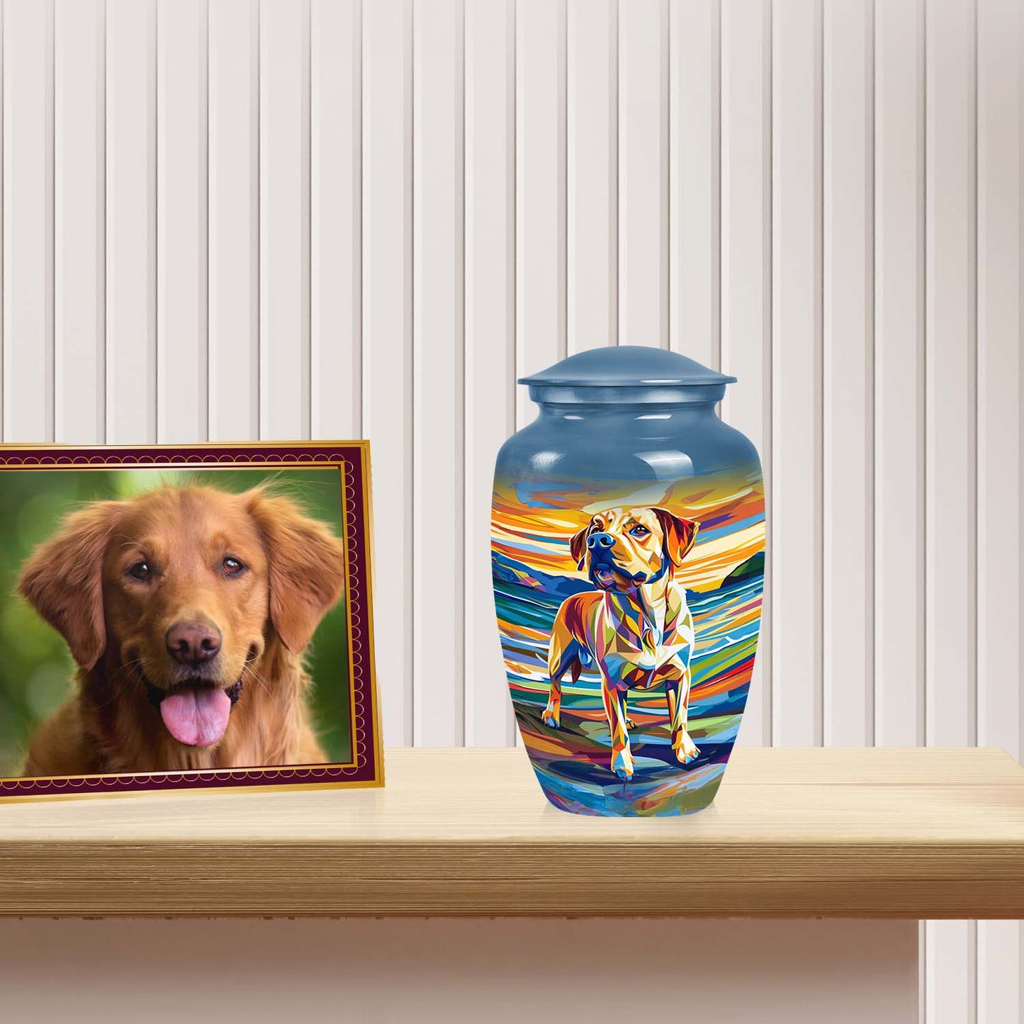Colorful Personalized Dog Cremation Urn for Pet Ashes - Yatskia