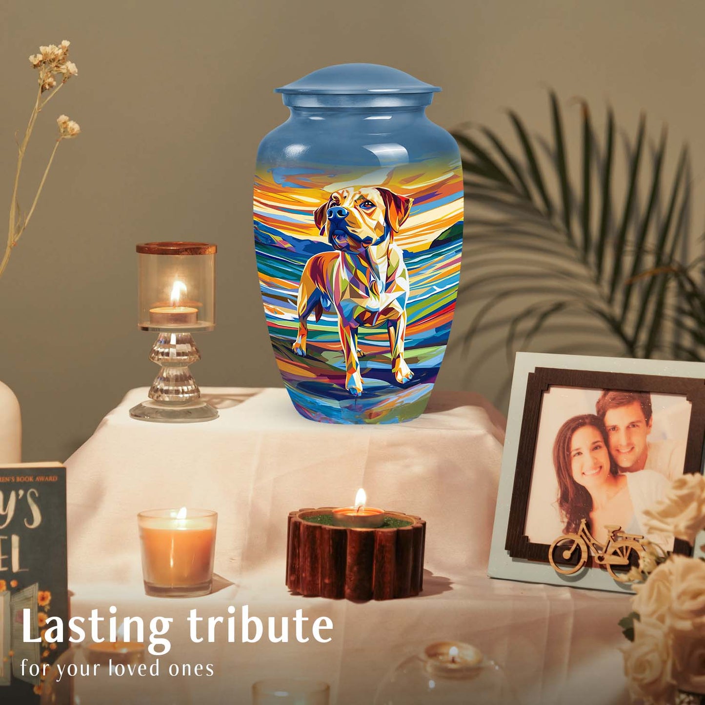 Colorful Personalized Dog Cremation Urn for Pet Ashes - Yatskia