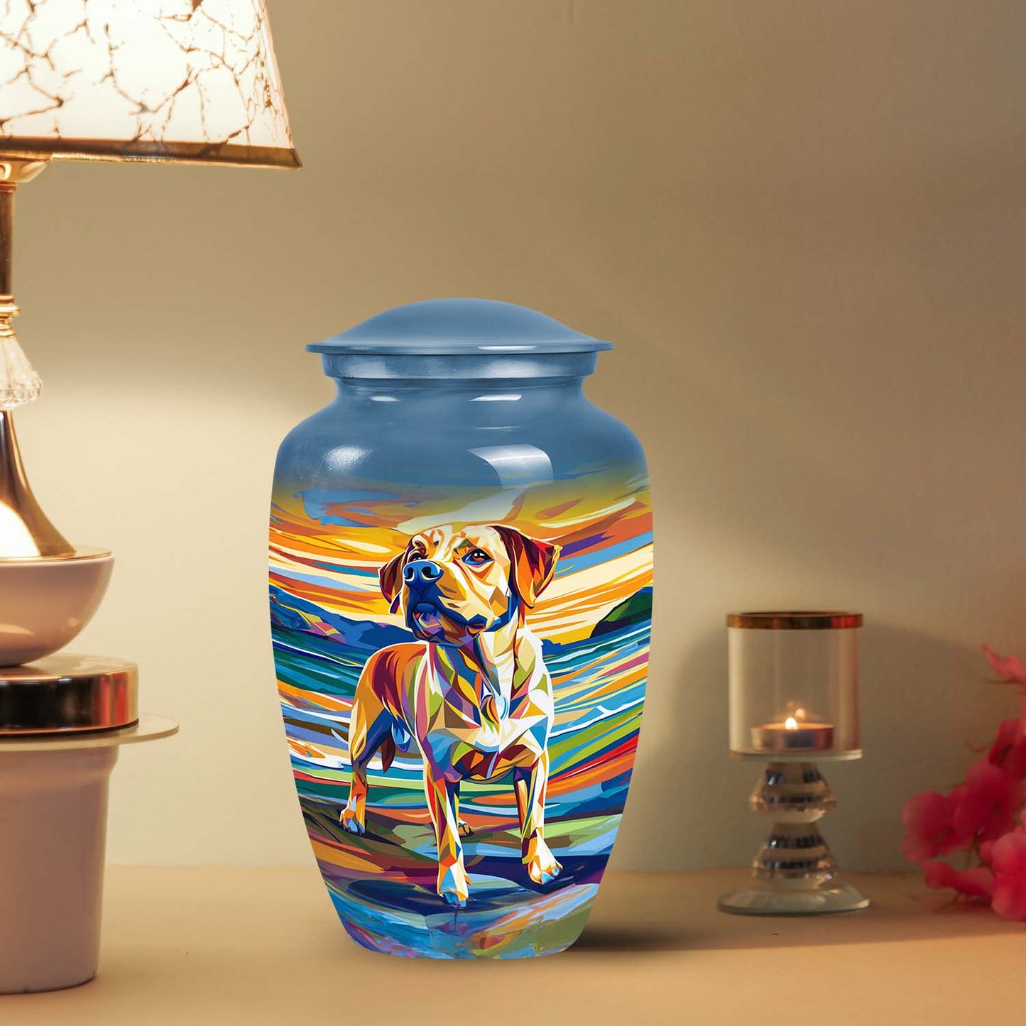 Colorful Personalized Dog Cremation Urn for Pet Ashes - Yatskia