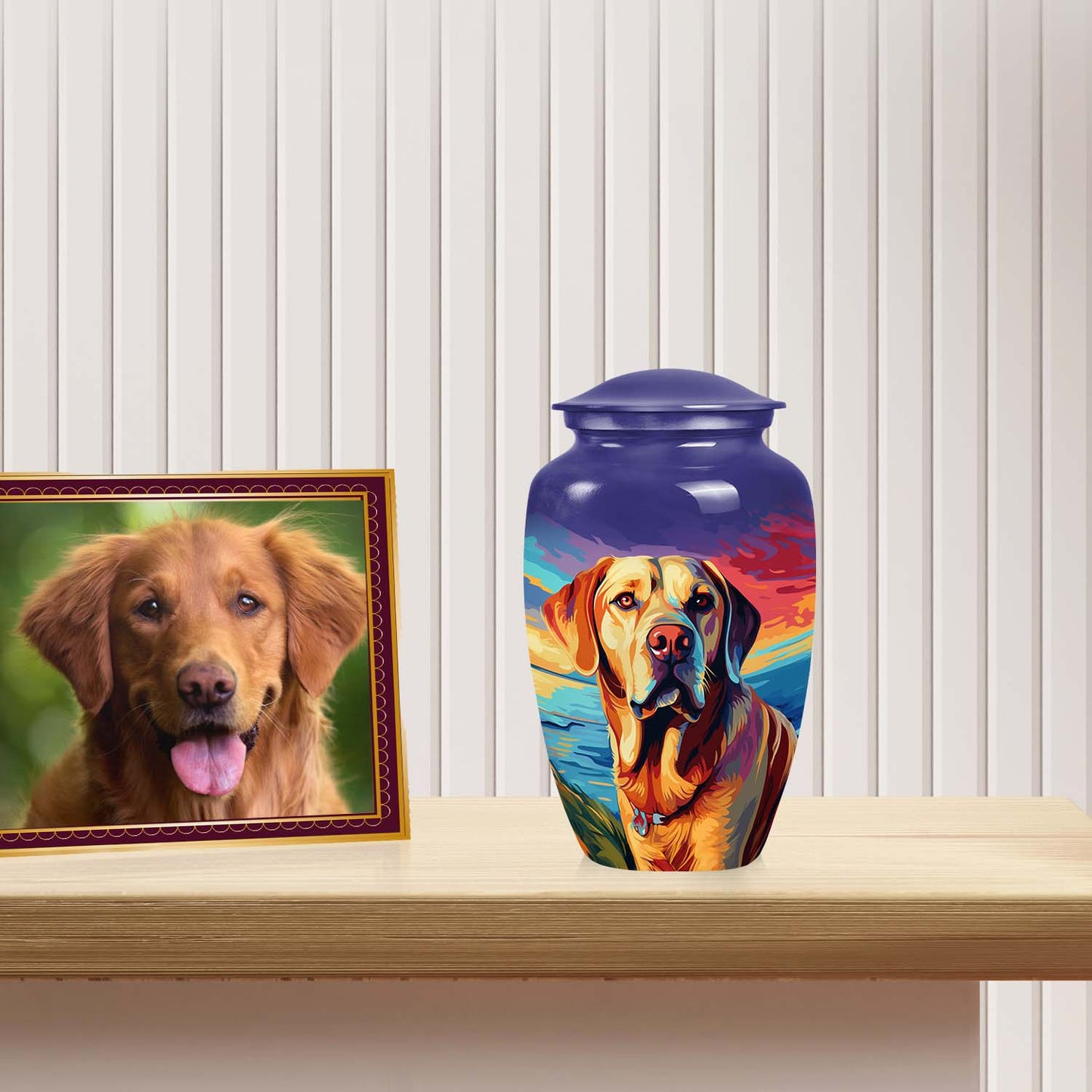 Colorful Personalized Dog Cremation Urn for Pet Ashes - Yatskia