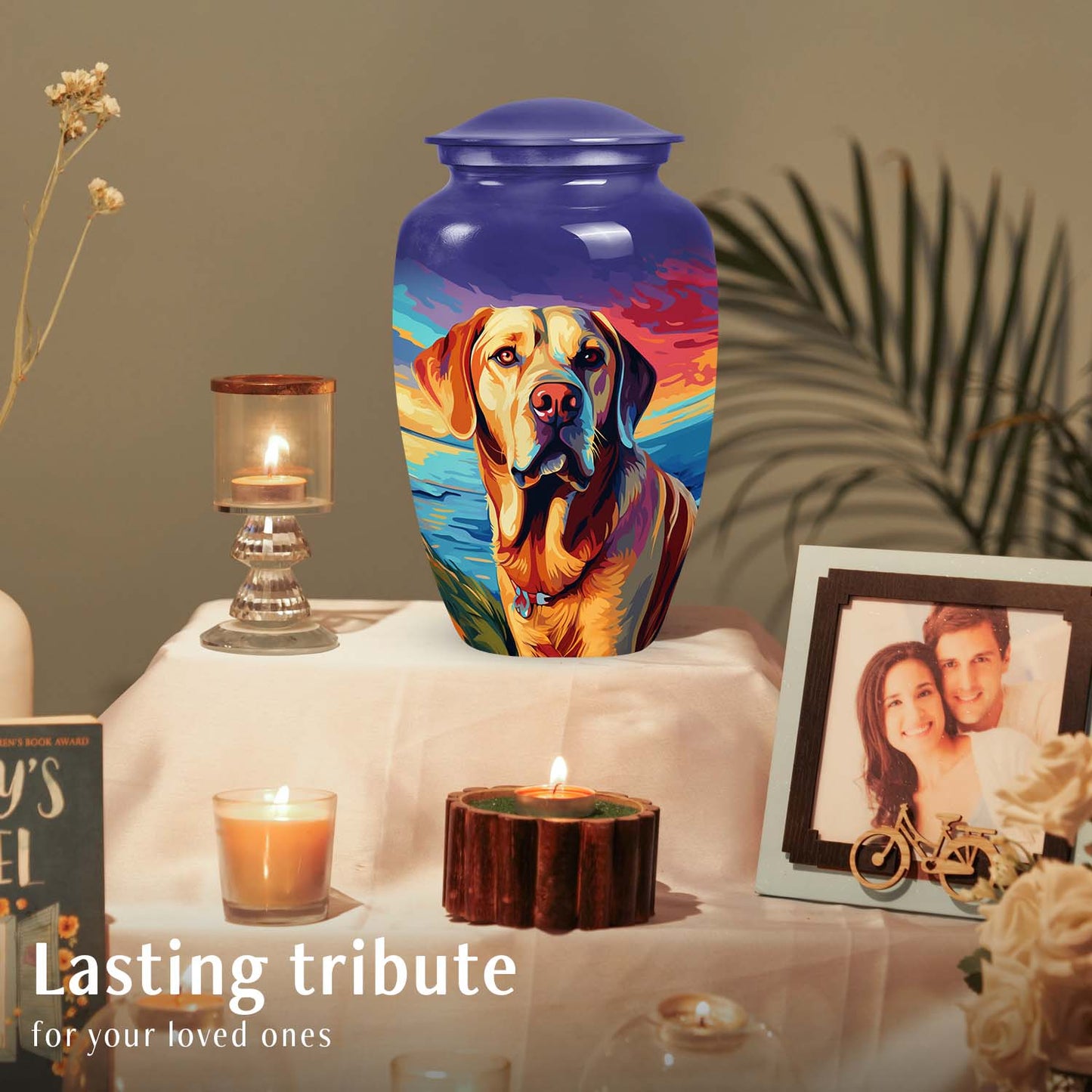 Colorful Personalized Dog Cremation Urn for Pet Ashes - Yatskia