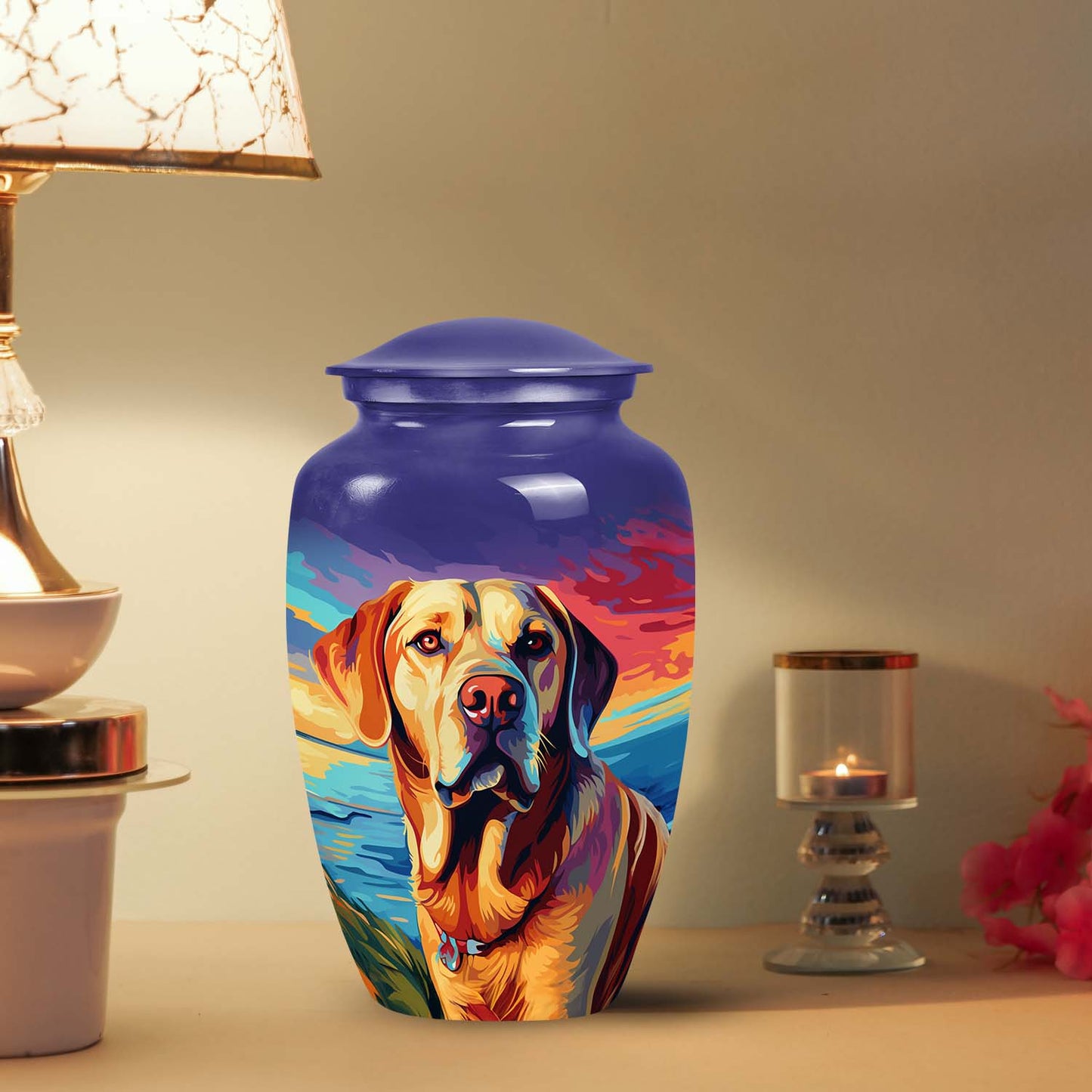 Colorful Personalized Dog Cremation Urn for Pet Ashes - Yatskia