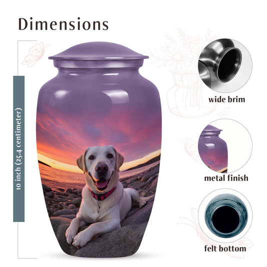 Labrador Dog Memorial Urn - Pet Cremation Urn for Ashes