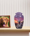 Labrador Dog Sunset Memorial Urn - Large Pet Cremation Urn for Ashes