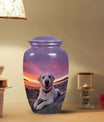 Labrador Dog Sunset Memorial Urn - Large Pet Cremation Urn for Ashes