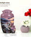 Labrador Dog Memorial Urn - Peaceful Mountain Lake Sunset Urn for Ashes