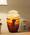 Labrador Dog Memorial Urn - Sunset Beach Pet Cremation Urn for Ashes