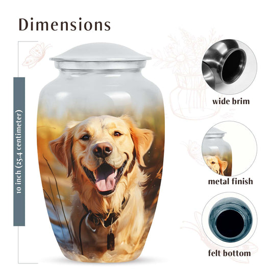 Golden Retriever Large Dog Memorial Urn - Personalized Pet Urns