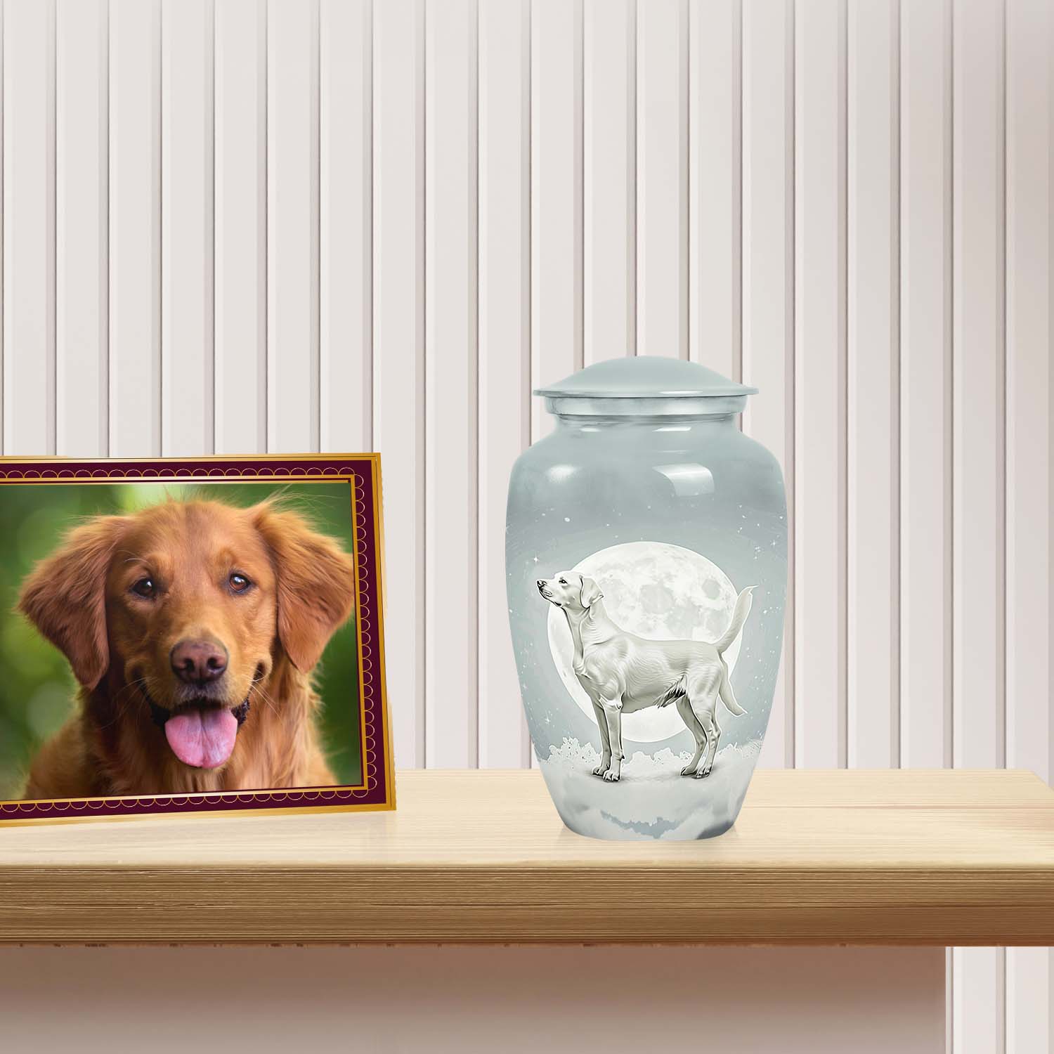 Moonlit Elegance Labrador Retriever Urn - Large Pet Memorial Urn