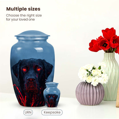 Black Personalized Dog Cremation Urn for Pet Ashes - Yatskia