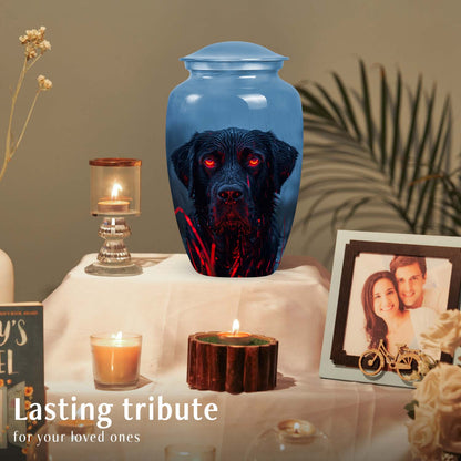 Black Personalized Dog Cremation Urn for Pet Ashes - Yatskia