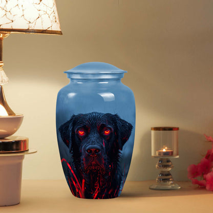 Black Personalized Dog Cremation Urn for Pet Ashes - Yatskia