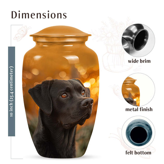 Black Labrador Cremation Urn - Custom Funeral Urns For  Pets Ashes