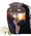 Human and Pet Bond Memorial Keepsake - Handcrafted Pet Memorial Urn