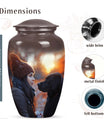 Human and Pet Bond Memorial Keepsake - Handcrafted Pet Memorial Urn
