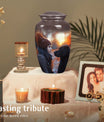 Human and Pet Bond Memorial Keepsake - Handcrafted Pet Memorial Urn