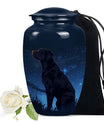 Black Labrador Starry Night Pet Memorial Keepsake - Pet Urns for Ashes