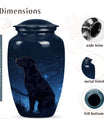 Black Labrador Cremation Urn for Ashes – Dark Blue Starry Night Memorial