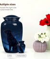 Black Labrador Cremation Urn for Ashes – Dark Blue Starry Night Memorial