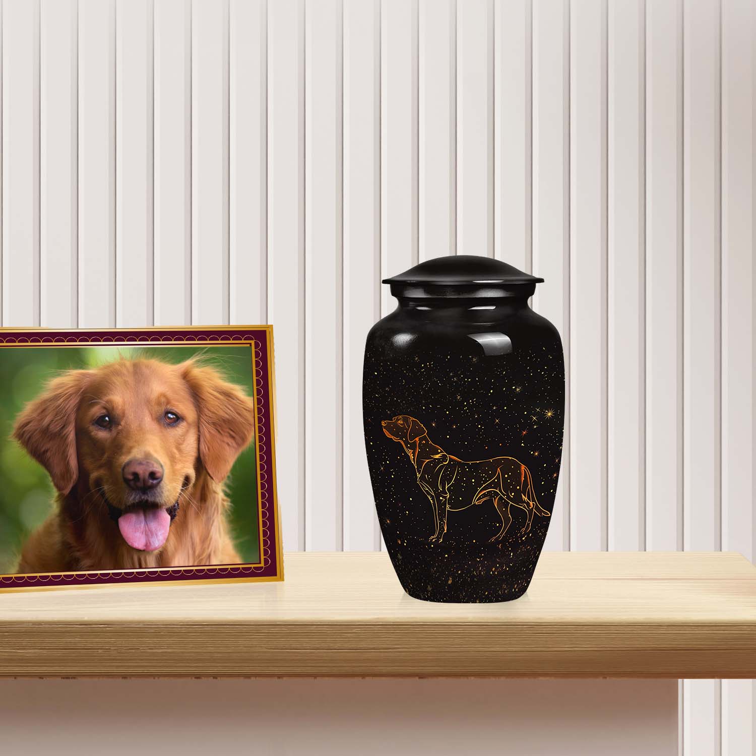 Labrador Constellation Urn Beloved Pet Memorial Urn - Dog Memorial Urn